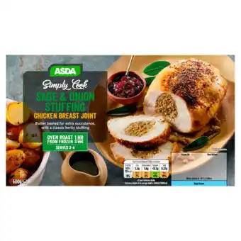 Asda ASDA Sage & Onion Stuffing Chicken Breast Joint offer
