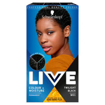 Asda Schwarzkopf Live Colour + Moisture M01 Twilight Black offer