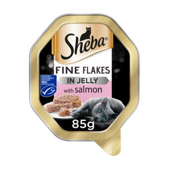 Asda Sheba Fine Flakes Cat Food Tray Salmon in Jelly offer
