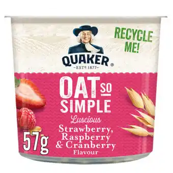Asda Quaker Oat So Simple Mixed Berries Porridge Pot offer