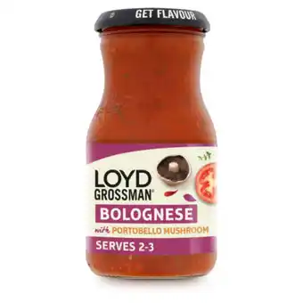 Asda Loyd Grossman Bolognese with Portobello Mushroom Pasta Sauce offer