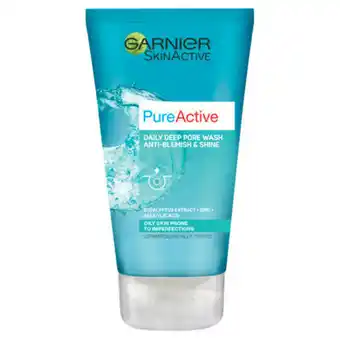 Asda L'Oreal Garnier Pure Active Anti-Blackhead Deep Pore Face Wash Oily Skin offer