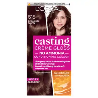 Asda L'Oreal Casting Creme Gloss 515 Chocolate Truffle Brown Semi Permanent Hair Dye offer