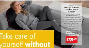 Lidl Massage Mat With Vibration & Heat Function offer