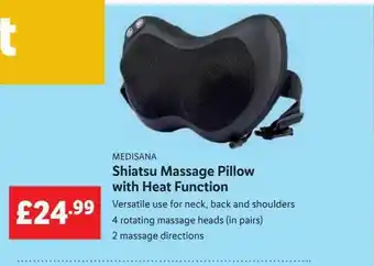 Lidl Shiatsu Massage Pillow With Heat Function offer