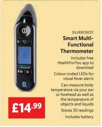 Lidl Smart Multi Functional Thermometer offer