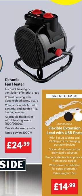 Lidl Ceramic Fan Heater offer