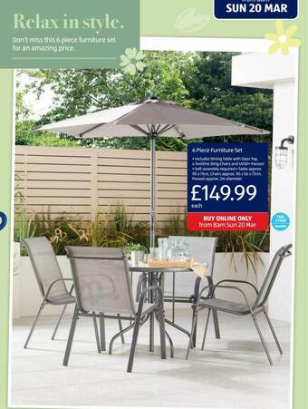 Aldi 6 Piece Furniture Set offer