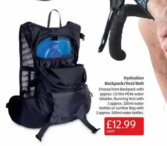 Aldi Hydration Backpack, Vest, Belt offer