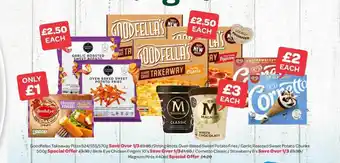 Goodfellas Takeaway Pizza , Strong Roots Oven Baked Sweet Potato Fries , Garlic Roasted Sweet Potato Chunks , Birds Eye Chick