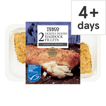 Tesco Tesco Lightly Dusted Haddock Fillets 255G offer