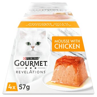 Tesco Gourmet Revelations Chicken Cat Food 4 X 57G offer