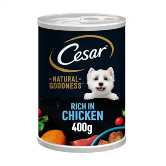 Asda Cesar Natural Goodness Adult Wet Dog Food Tin Chicken & Veg offer