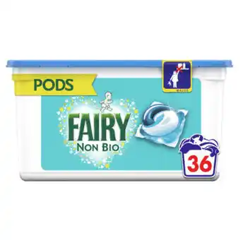 Asda Fairy Non Bio Pods Washing Liquid Capsules for Sensitive Skin 36 Washes offer