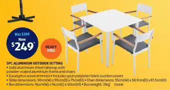 Aldi 5pc Aluminium Outdoor Setting offer