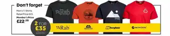 GO Outdoors Mens Tshirts offer