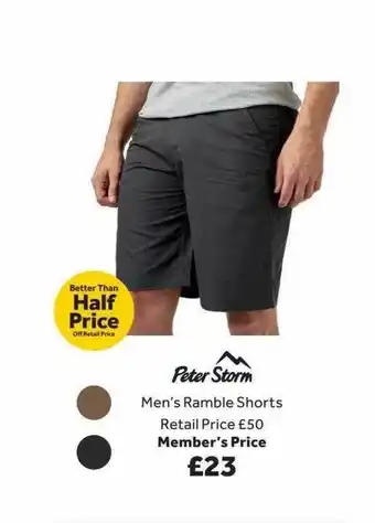 GO Outdoors Mens Ramble Shorts offer