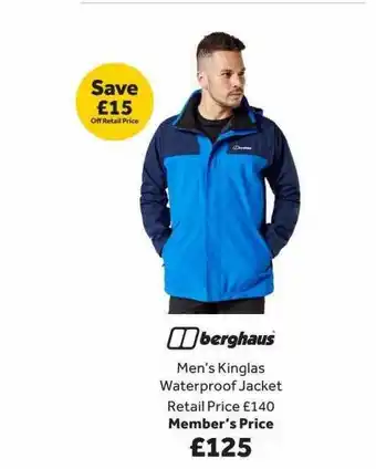 GO Outdoors Mens Kinglas Waterproof Jacket offer