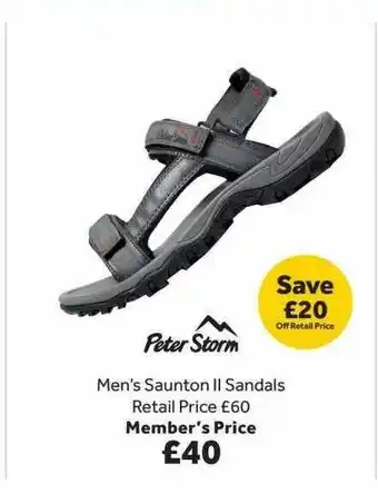 GO Outdoors Mens Saunton II Sandals offer