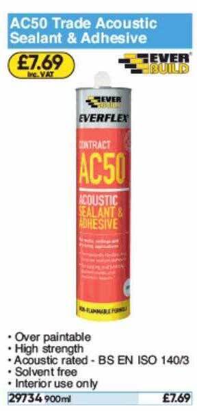 Toolstation Ac50 Trade Acoustic Sealant & Adhesive offer