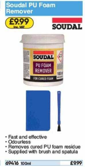 Toolstation Soudal Pu Foam Remover offer