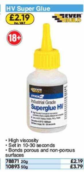 Toolstation Hv Super Glue offer