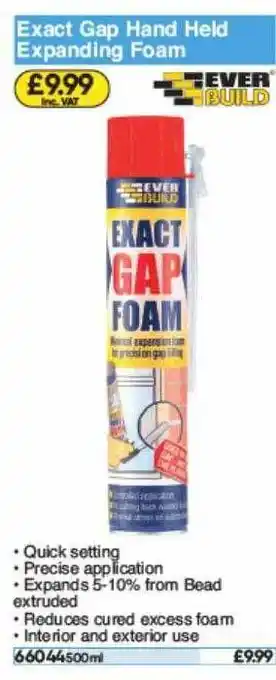 Toolstation Exact Gap Hand Held Expanding Foam offer
