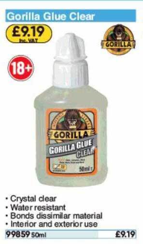 Toolstation Gorilla Glue Clear offer