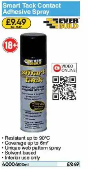 Toolstation Smart Tack Contact Adhesive Spray offer