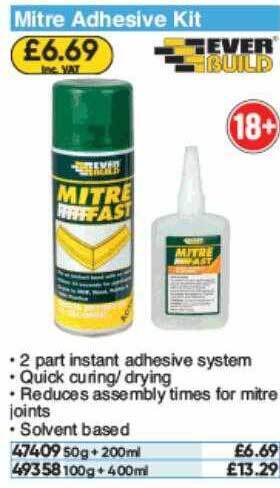 Toolstation Mitre Adhesive Kit offer