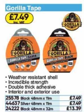 Toolstation Gorilla Tape offer