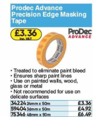 Prodec Advance Precision Edge Masking Tape