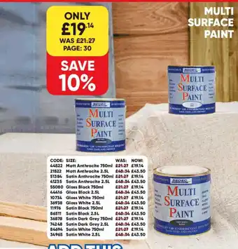 Toolstation Multi Surface Paint offer