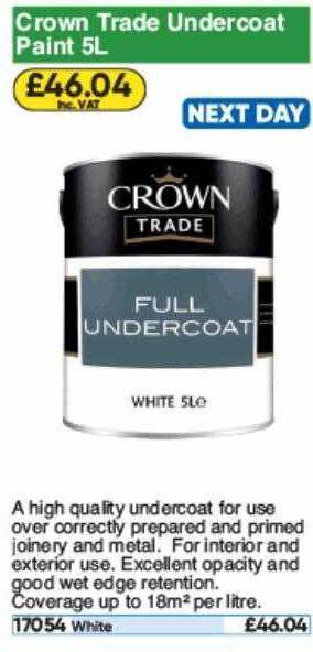 Toolstation Crown Trade Undercoat Paint offer