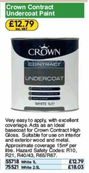 Toolstation Crown Contract Undercoat Paint offer
