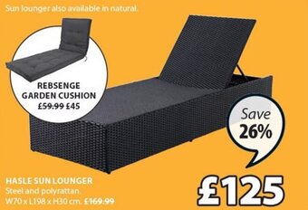 JYSK Hasle Sun Lounger offer