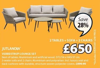 JYSK Jutlandia Vebbestrup Lounge set offer
