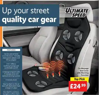 Lidl Car Massage Seat Cover With Warming Function offer