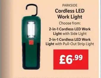 Lidl Parkside Cordless Led Work Light offer