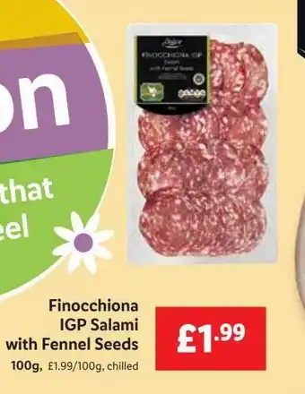 Lidl Finocchiona Igp Salami With Fennel Seeds offer