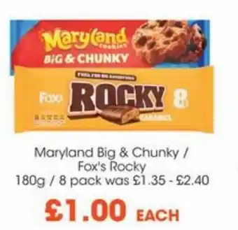 Centra Maryland Big & Chunky/ Fox's Rocky 180g/ 8 pack offer