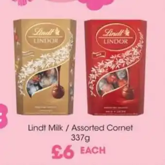 Centra Lindt Milk/ Assorted cornet 337g offer