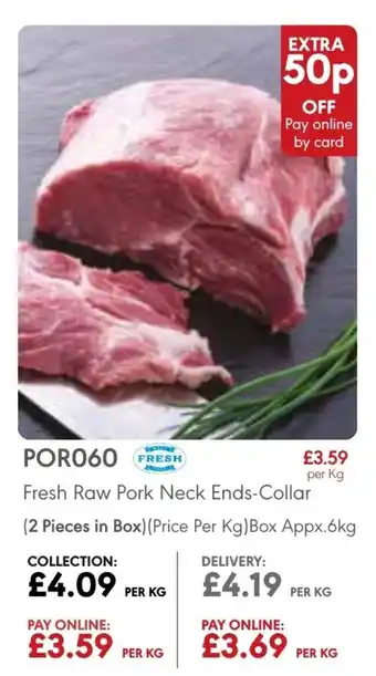 JJ Food Service Fresh Row Pork Neck Ends-Collar offer