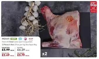 JJ Food Service Fresh UK Halal Lamb Split Forequarters offer