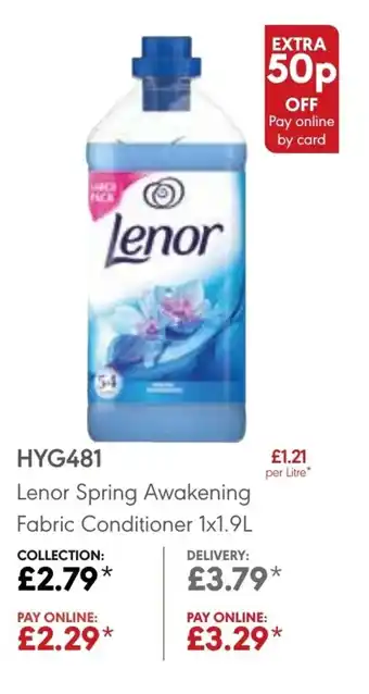JJ Food Service Lenor Spring Awakening Fabric Conditiones 1x1.9L offer