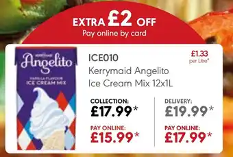 JJ Food Service Kerrymaid Angelito Ice Cream Mix 12x1L offer