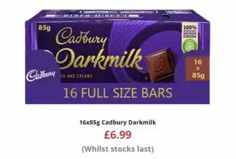Farmfoods Cabbury Darkmilk offer