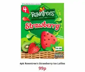 Farmfoods Rowntree's Strawberry Ice Lollies offer