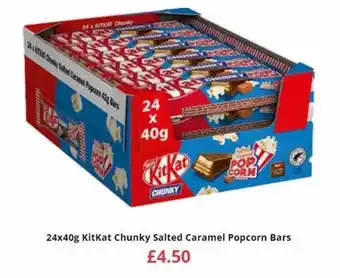 Farmfoods Kitkat Chunky Salted Caramel Popcorn Bars offer