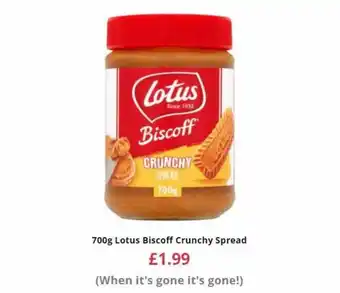 Farmfoods Lotus Biscoff Crunchy Spread offer